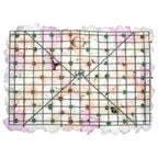 Hydrangea Artificial Flower Wall Panel 60cm x 40cm -Peach, Pink, Ivory & White x 12