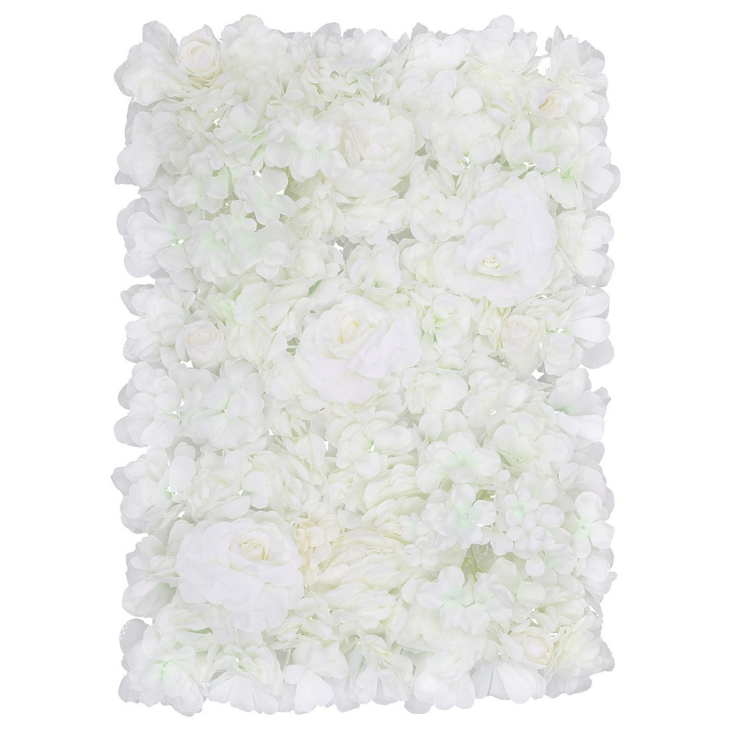 Hydrangea Artificial Flower Wall Panel 60cm x 40cm - White
