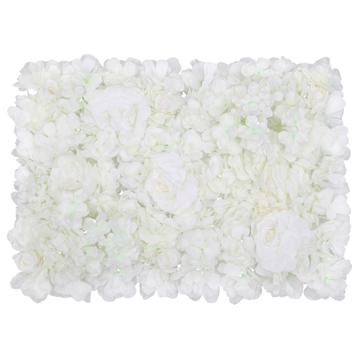Hydrangea Artificial Flower Wall Panel 60cm x 40cm - White