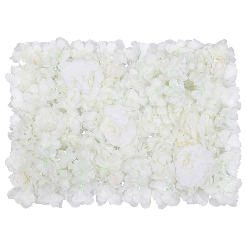 Hydrangea Artificial Flower Wall Panel 60cm x 40cm - White x 12