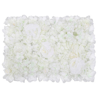 Hydrangea Artificial Flower Wall Panel 60cm x 40cm - White x 12