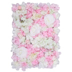 Hydrangea Artificial Flower Wall Panel 60cm x 40cm - Peach, Peach & White