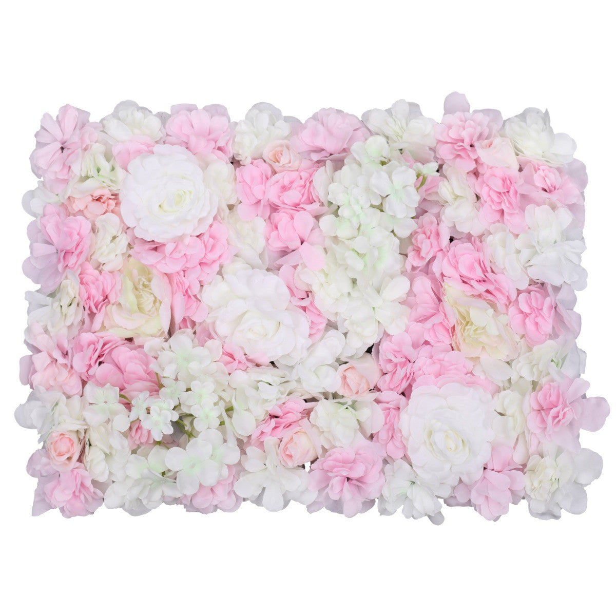 Hydrangea Artificial Flower Wall Panel 60cm x 40cm - Peach, Peach & White
