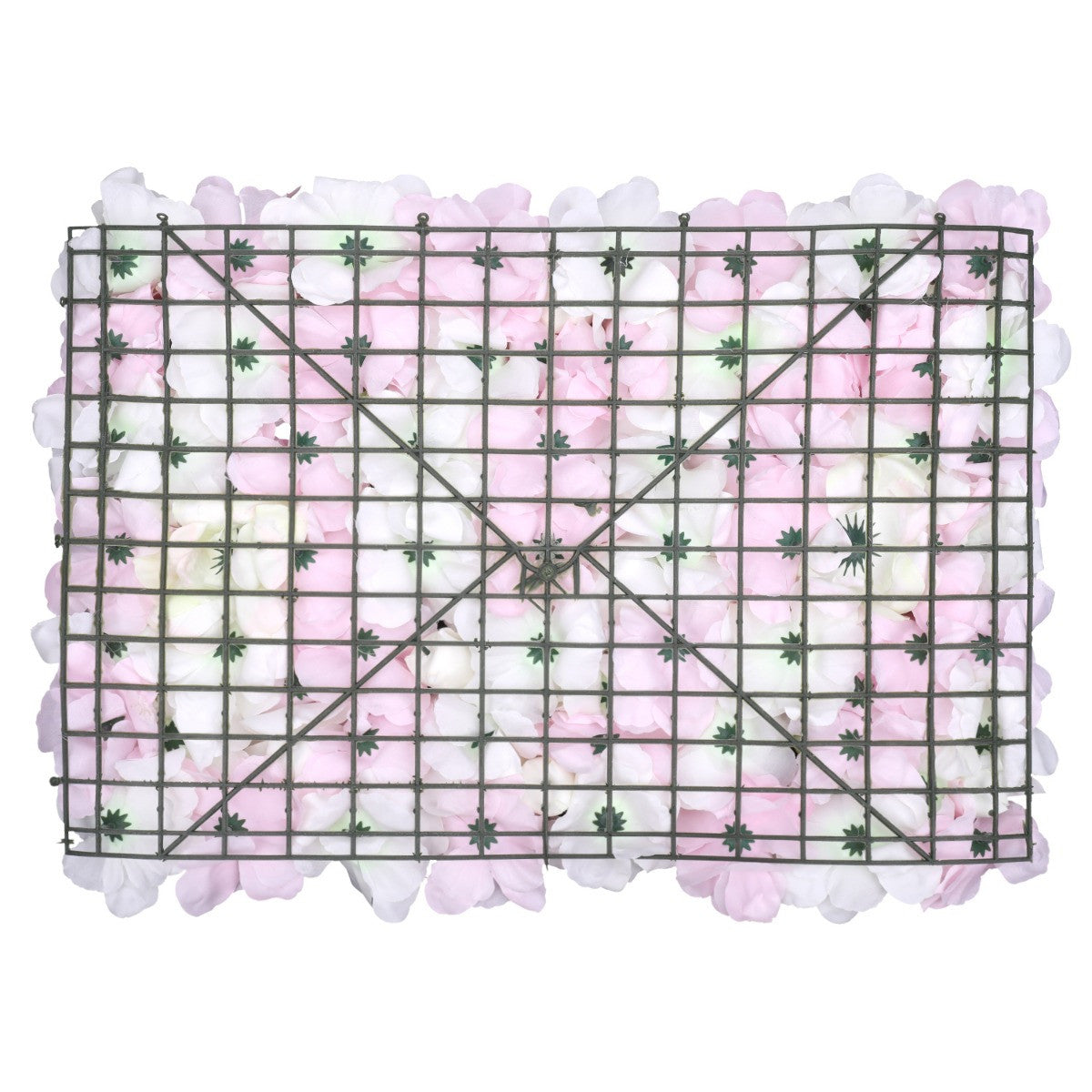 Hydrangea Artificial Flower Wall Panel 60cm x 40cm - Peach, Peach & White