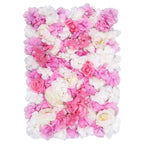 Hydrangea Artificial Flower Wall Panel 60cm x 40cm - Pink & Ivory