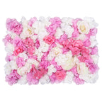 Hydrangea Artificial Flower Wall Panel 60cm x 40cm - Pink & Ivory