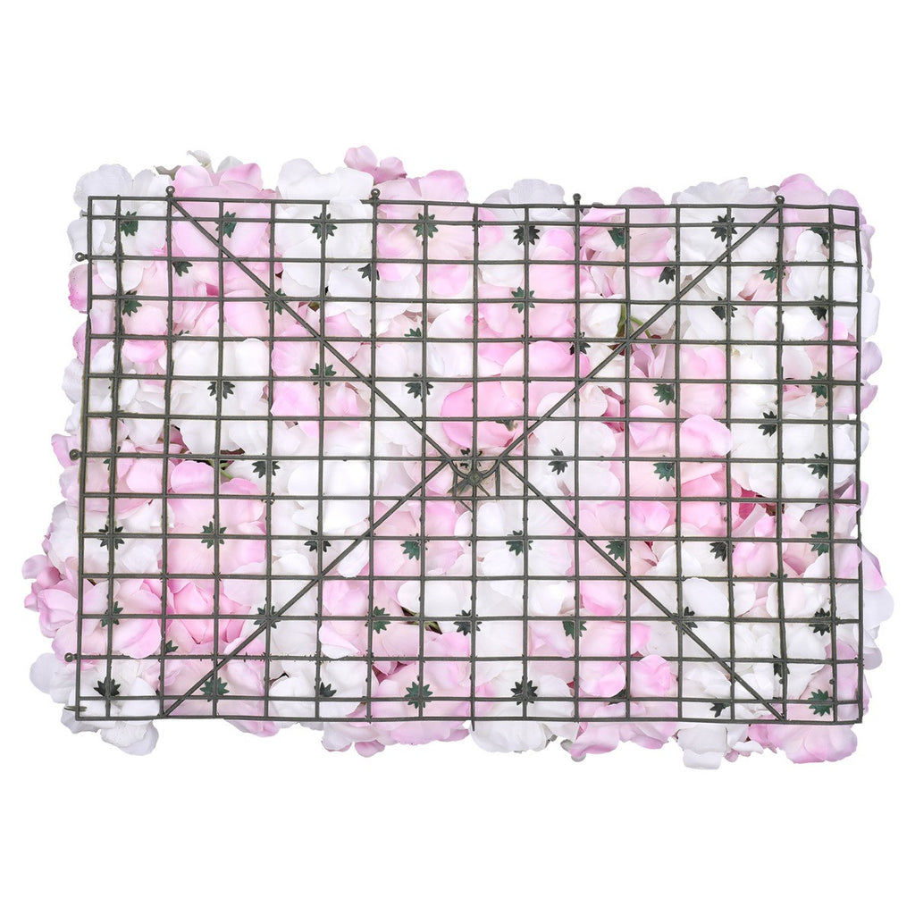 Hydrangea Artificial Flower Wall Panel 60cm x 40cm - Baby Pink