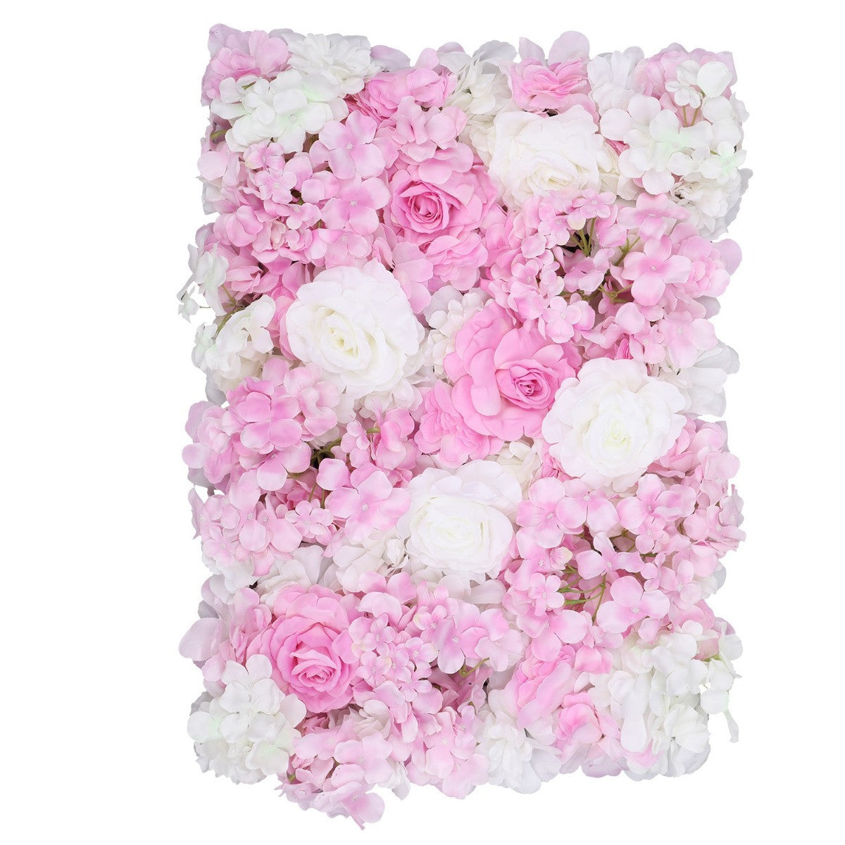 Hydrangea Artificial Flower Wall Panel 60cm x 40cm - Baby Pink