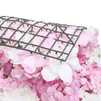 Hydrangea Artificial Flower Wall Panel 60cm x 40cm - Baby Pink