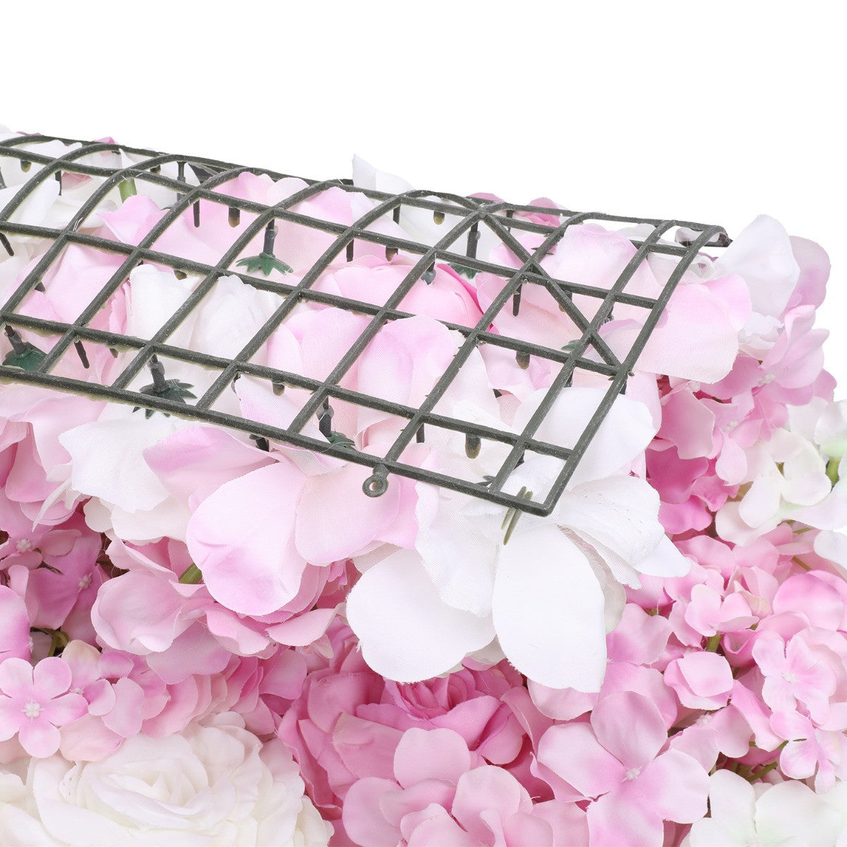 Hydrangea Artificial Flower Wall Panel 60cm x 40cm - Baby Pink