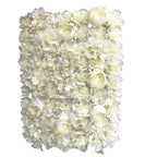 Hydrangea Artificial Flower Wall Panel 60cm x 40cm - Creamy White