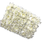 Hydrangea Artificial Flower Wall Panel 60cm x 40cm - Creamy White