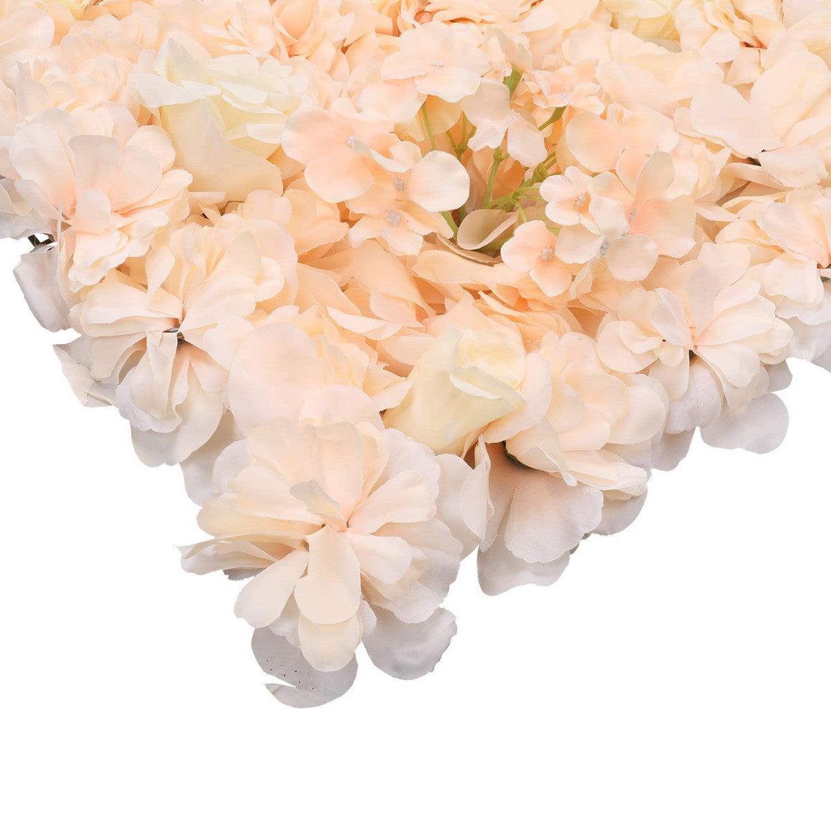 Hydrangea Artificial Flower Wall Panel 60cm x 40cm - Champagne