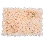 Hydrangea Artificial Flower Wall Panel 60cm x 40cm - Champagne