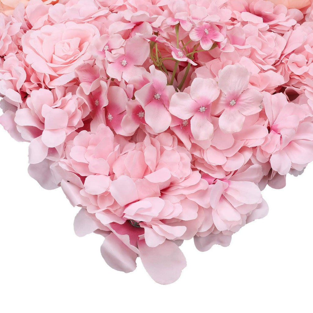 Hydrangea Artificial Flower Wall Panel 60cm x 40cm - Baby Pink & Peach