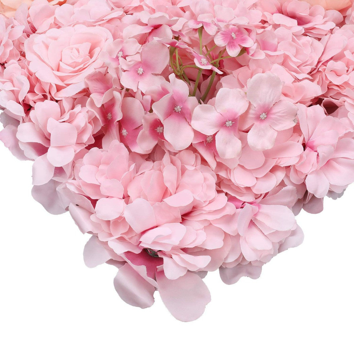 Hydrangea Artificial Flower Wall Panel 60cm x 40cm - Baby Pink & Peach