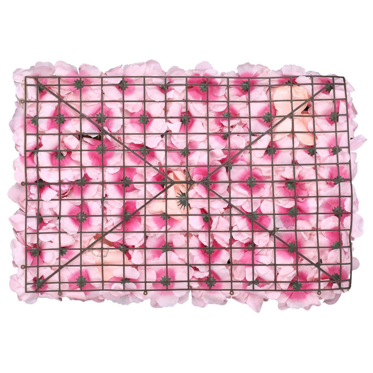 Hydrangea Artificial Flower Wall Panel 60cm x 40cm - Baby Pink & Peach