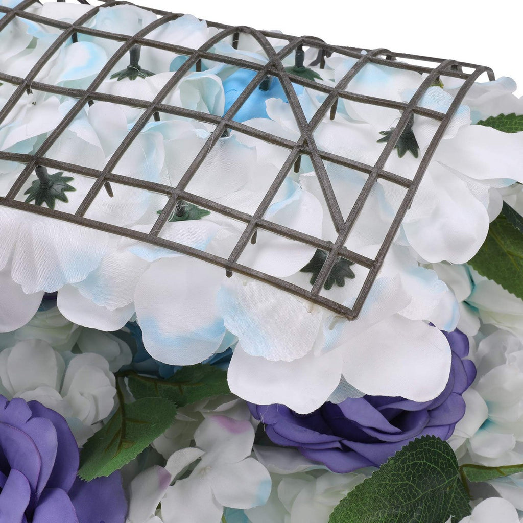 Hydrangea Artificial Flower Wall Panel 60cm x 40cm  - Baby Blue