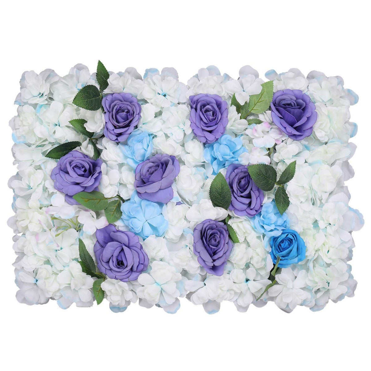 Hydrangea Artificial Flower Wall Panel 60cm x 40cm  - Baby Blue