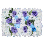 Hydrangea Artificial Flower Wall Panel 60cm x 40cm  - Baby Blue x 12