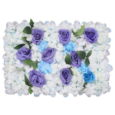 Hydrangea Artificial Flower Wall Panel 60cm x 40cm  - Baby Blue