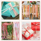 10mm Double Sided Satin Ribbon Bundles, 12 x 25m Rolls - Mixed Colours