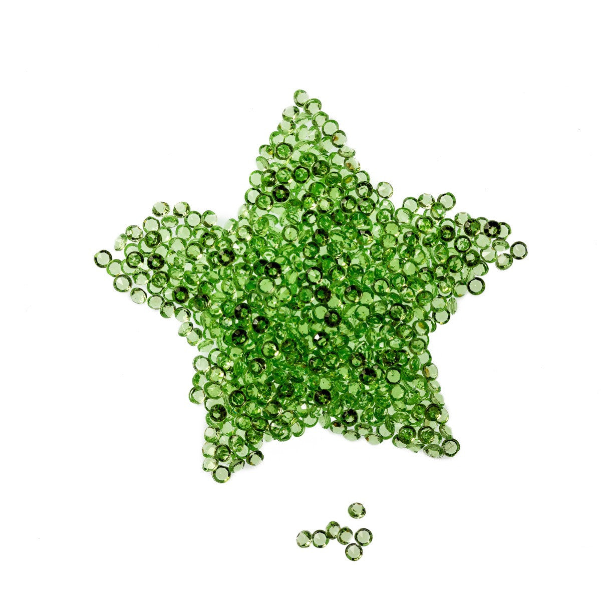 4000 Iridescent Table Scatter Acrylic Crystals, 2.5mm - Apple Green