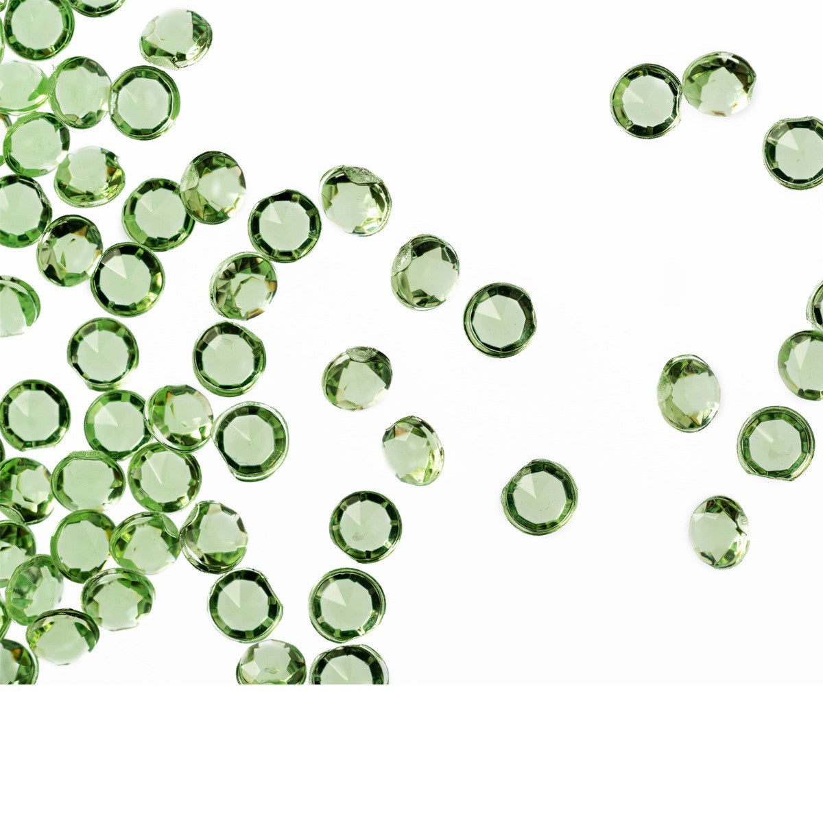 4000 Iridescent Table Scatter Acrylic Crystals, 2.5mm - Apple Green