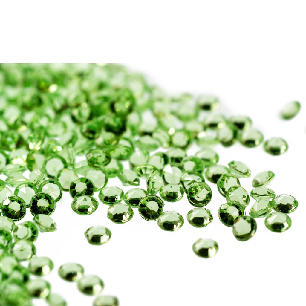 4000 Iridescent Table Scatter Acrylic Crystals, 2.5mm - Apple Green