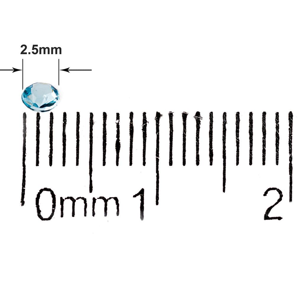 4000 Iridescent Table Scatter Acrylic Crystals, 2.5mm - Aqua Blue
