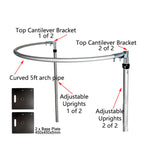 5ft Half-Circle Pipe and Drape Backdrop Stand