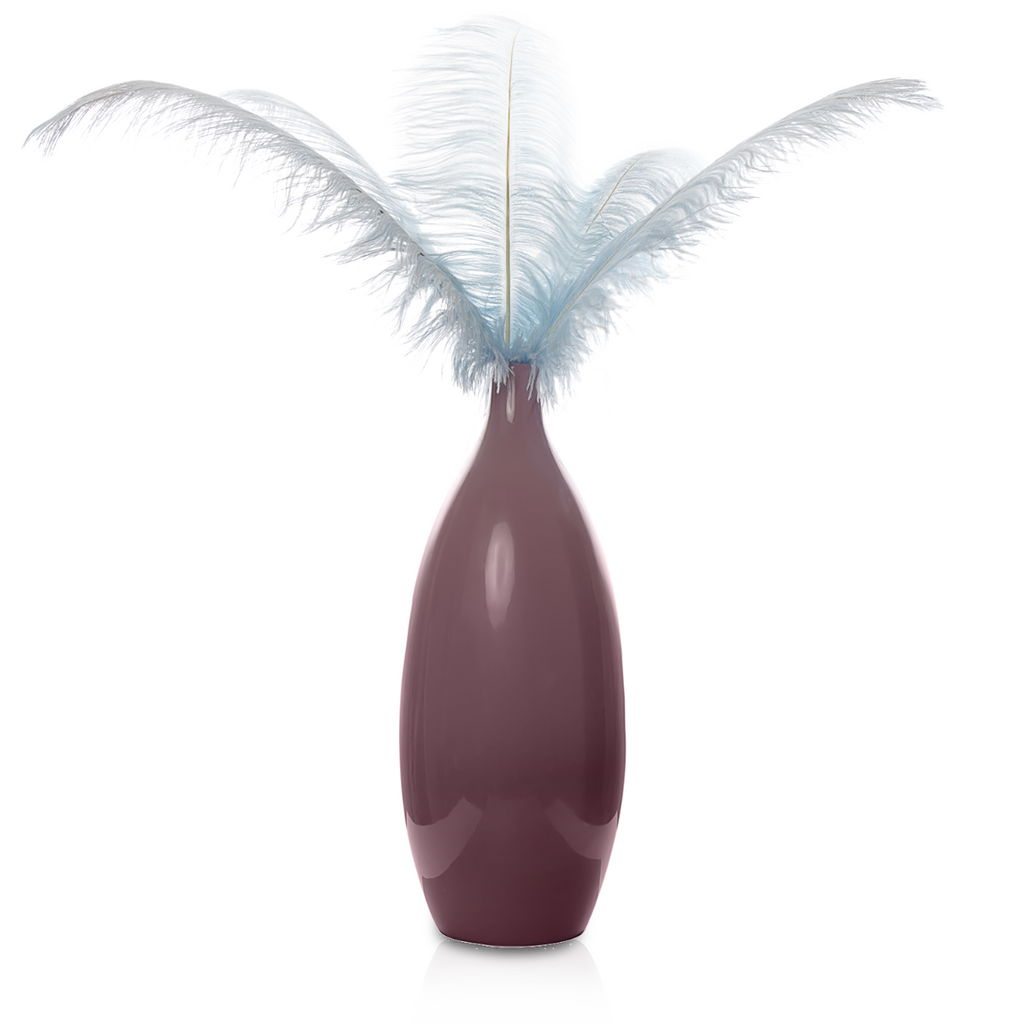 50-60cm Loose Ostrich Feathers, 5pcs - Baby Blue