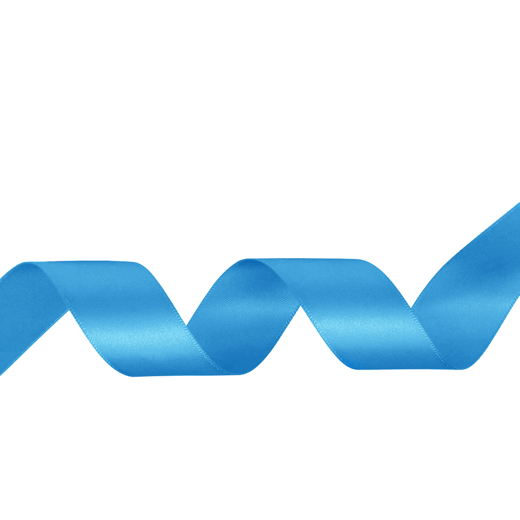 10m Double Sided Satin Ribbon - Baby Blue