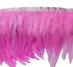 Rooster Feather Fringe for Costume - Baby Pink