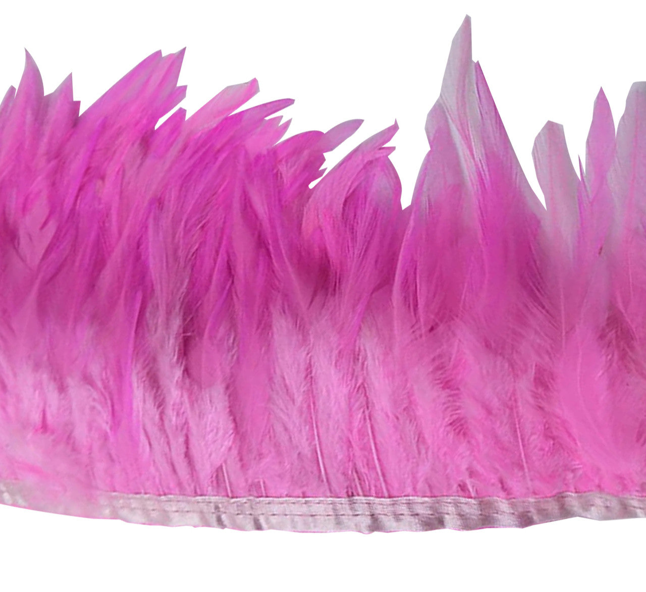 Rooster Feather Fringe for Costume - Baby Pink