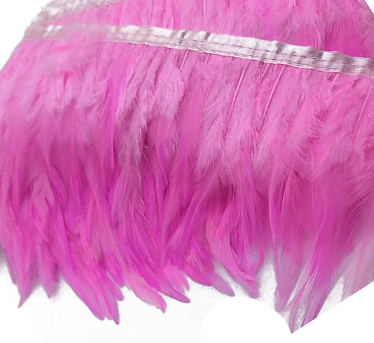 Rooster Feather Fringe for Costume - Baby Pink
