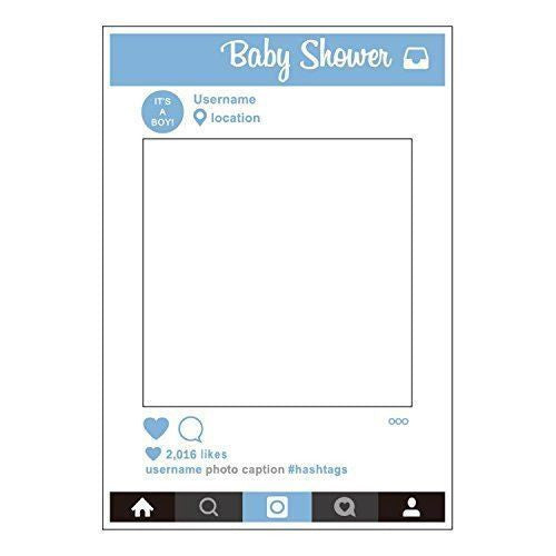 Cardboard Photo Frame Prop - Baby Shower - Blue