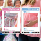 Cardboard Photo Frame Prop - Baby Shower - Pink