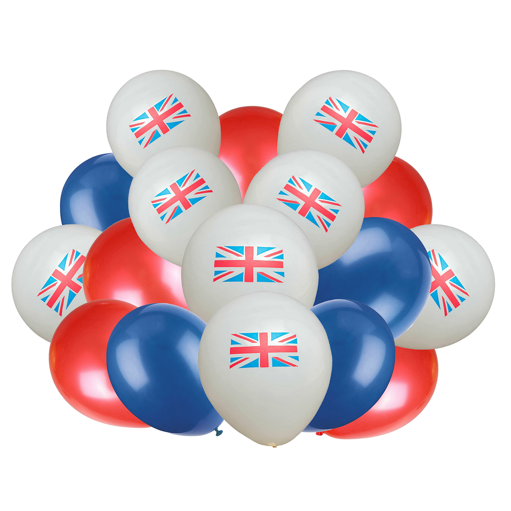 12" Union Jack Flag Latex Balloons