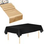 Plastic Table Cloth And Champagne Runner Set - 2Pcs