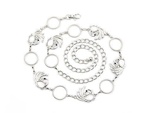 Peacock Charms Belt - Silver