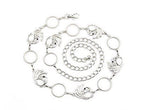 Peacock Charms Belt - Silver