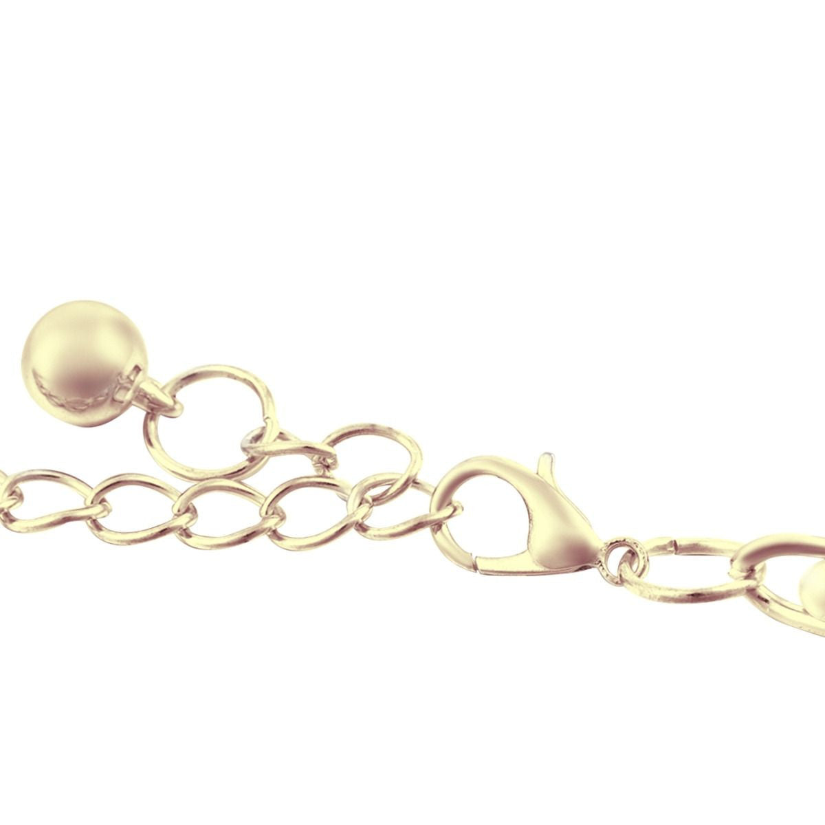 Metal Chain Belt with Pearl Beads - Gold