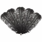 50-60cm Loose Ostrich Feathers, 5pcs - Black