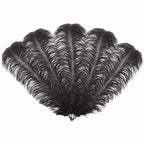 50-60cm Loose Ostrich Feathers, 5pcs - Black