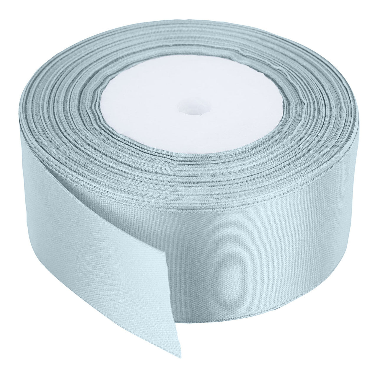 25m Double Sided Satin Ribbon - Blue Vapour