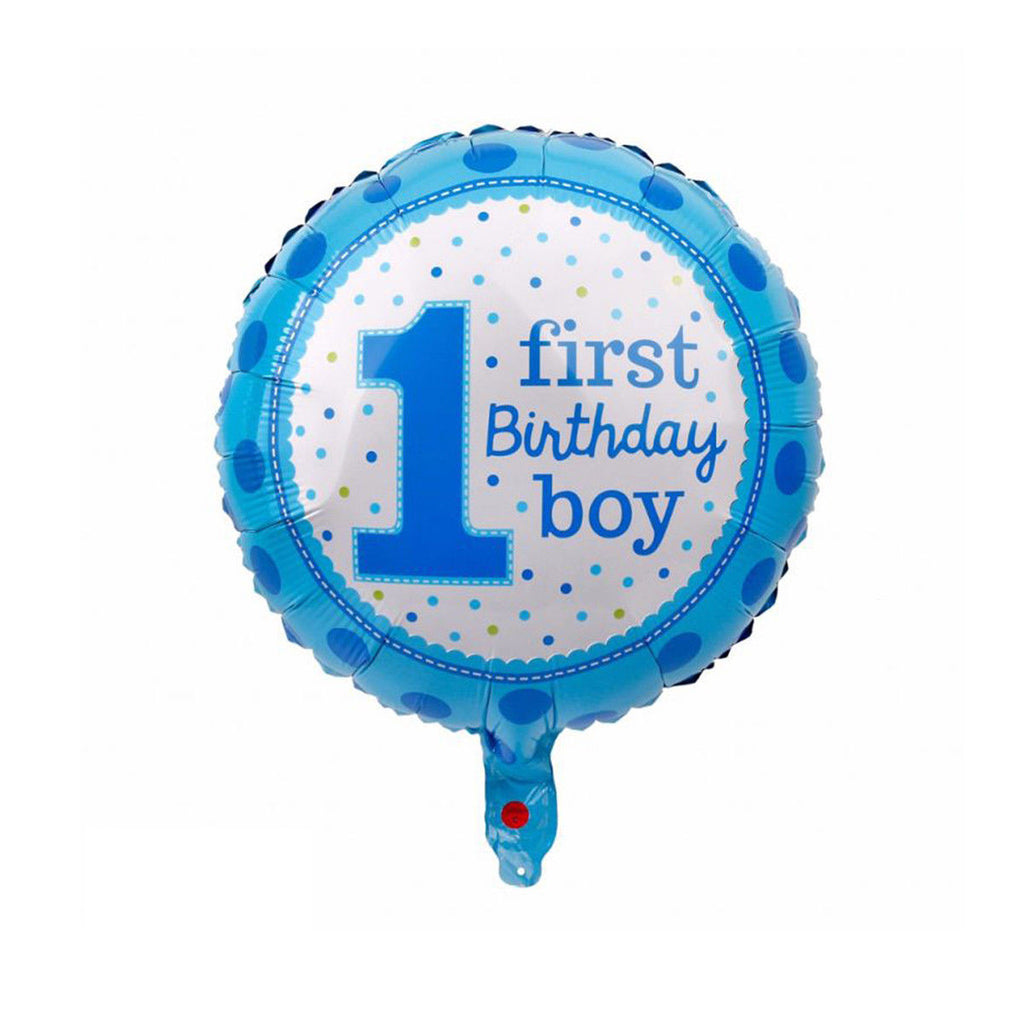 5pc Happy 1st Birthday Foil Balloons - Boy