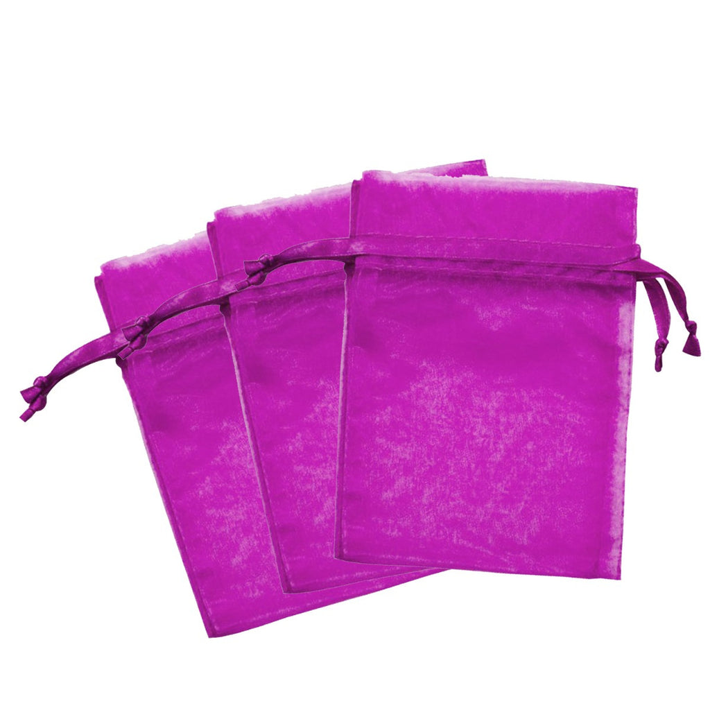 50pcs Sheer Organza Small Gift Bags with Drawstrings - Assorted Colours