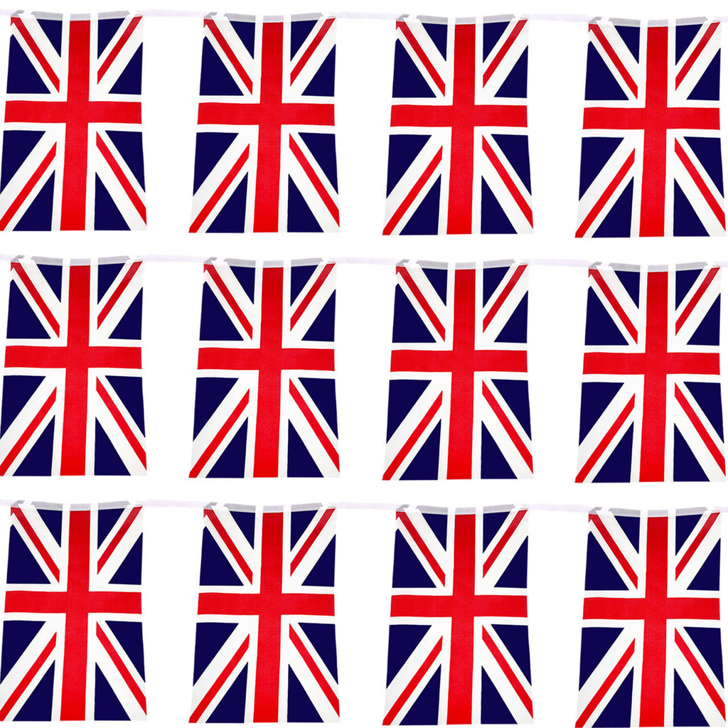Union Jack Polyester Bunting (Rectangles) - 10m