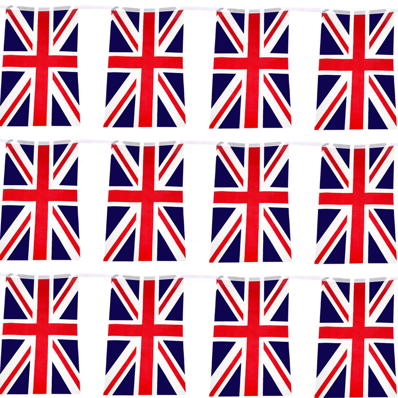 Union Jack Polyester Bunting (Rectangles) - 10m